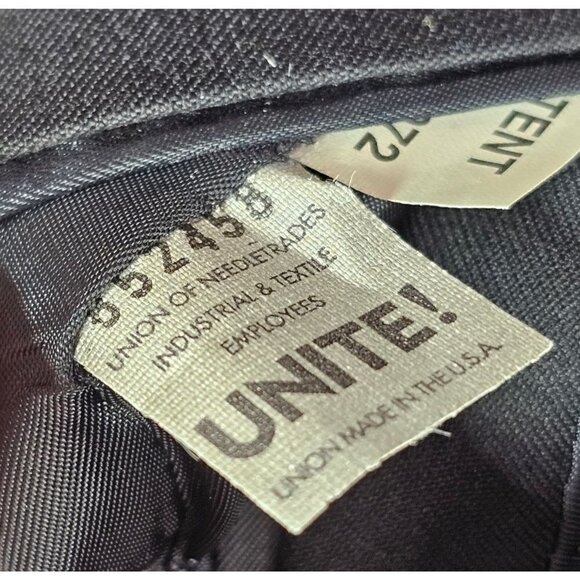 Hart Schaffner Marx Gold Trumpeter 2 Button Sport Coat 3.5" Notch Lapel 38R Navy - Picture 10 of 11